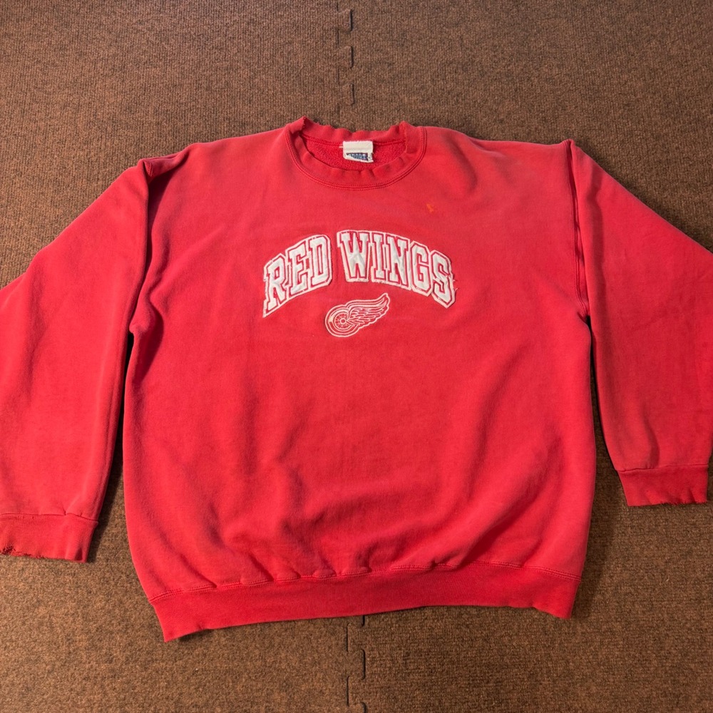 Vintage Detroit Red Wings Sport Attack Sweatshirt Red Crewneck XL‎ NHL Hockey